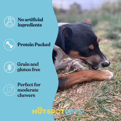 Hotspot Pets Bully Stick Rings grain-free option for healthy chewing.