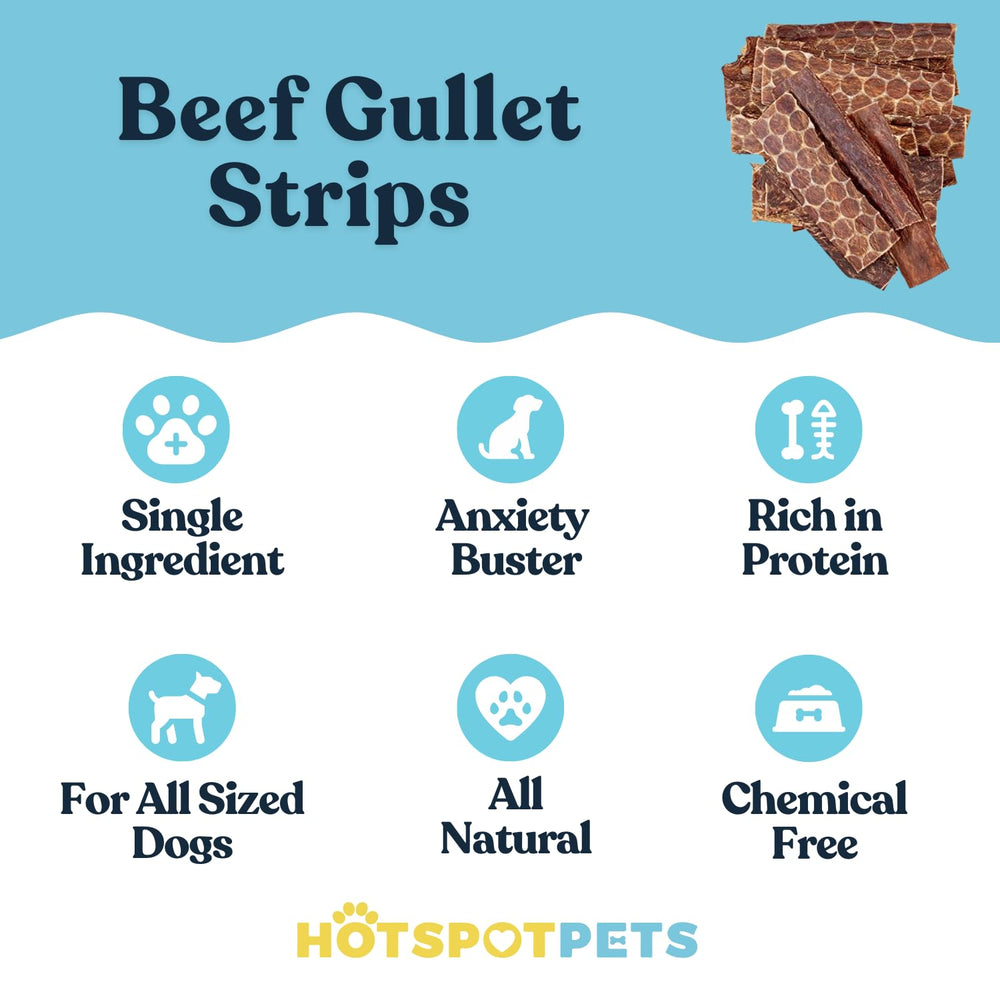 Hotspot Pets esophagus treats, grass-fed and hormone-free, ideal for dental-friendly chewing.