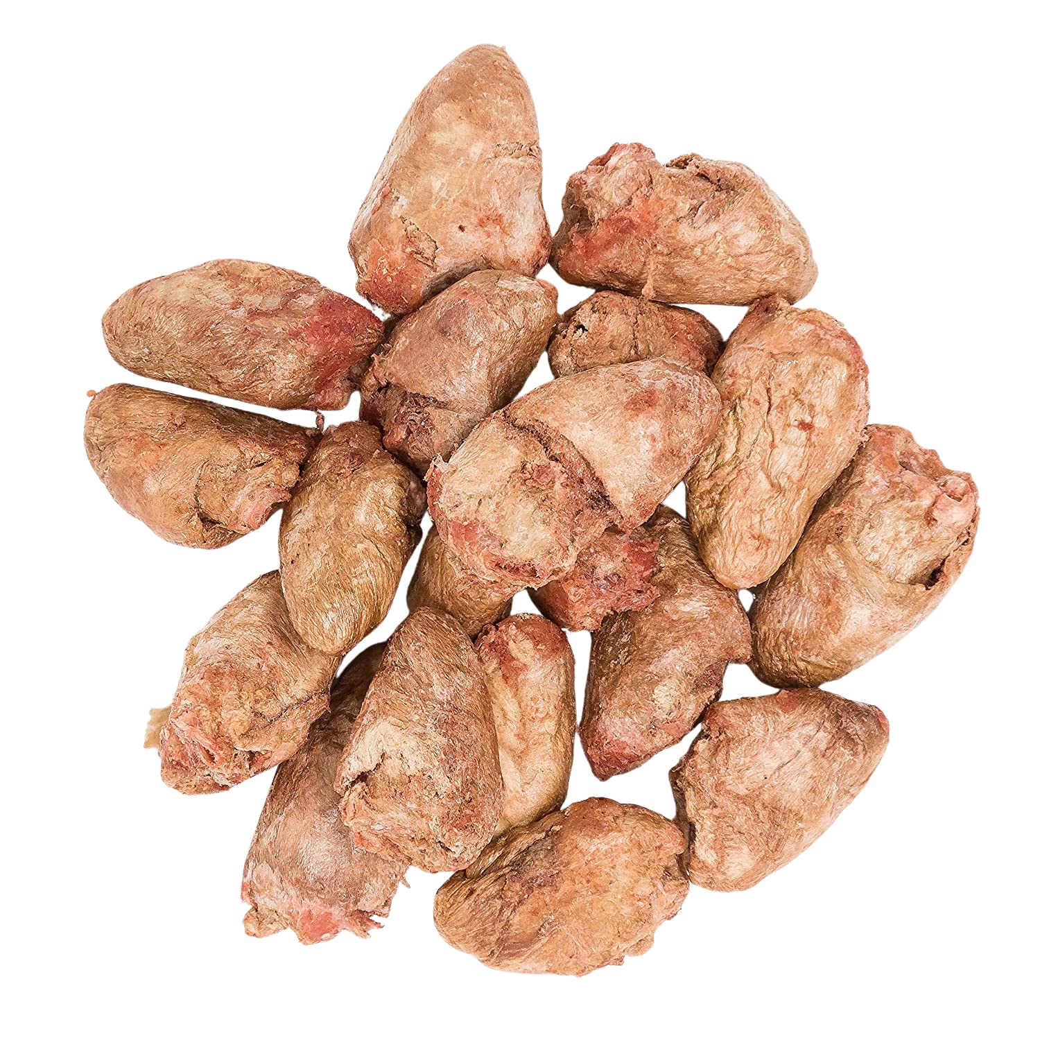 Hotspot Pets freeze dried chicken hearts in a resealable bag for convenient training snacks.