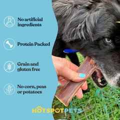 HotSpot Pets Hormone-free, single-ingredient esophagus from grass-fed cows.