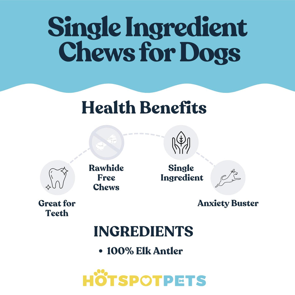 Indoor and outdoor use elk antler chew by Hotspot Pets