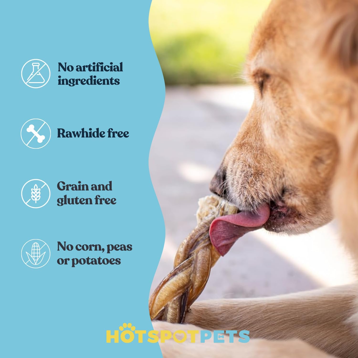 Hotspot Pets low-odor bully sticks; pleasant-smelling chew option