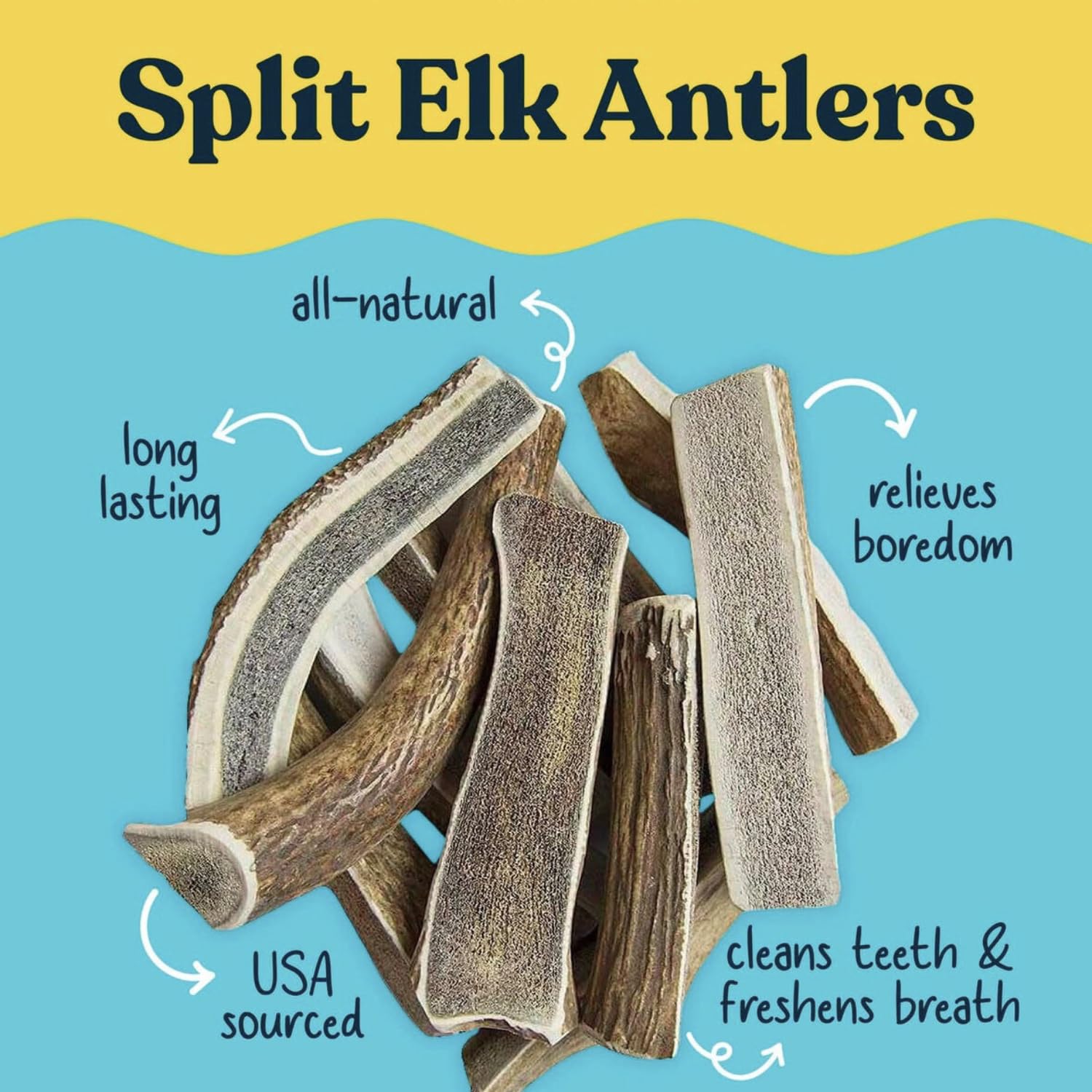 Odorless elk antlers by Hotspot Pets for indoor use