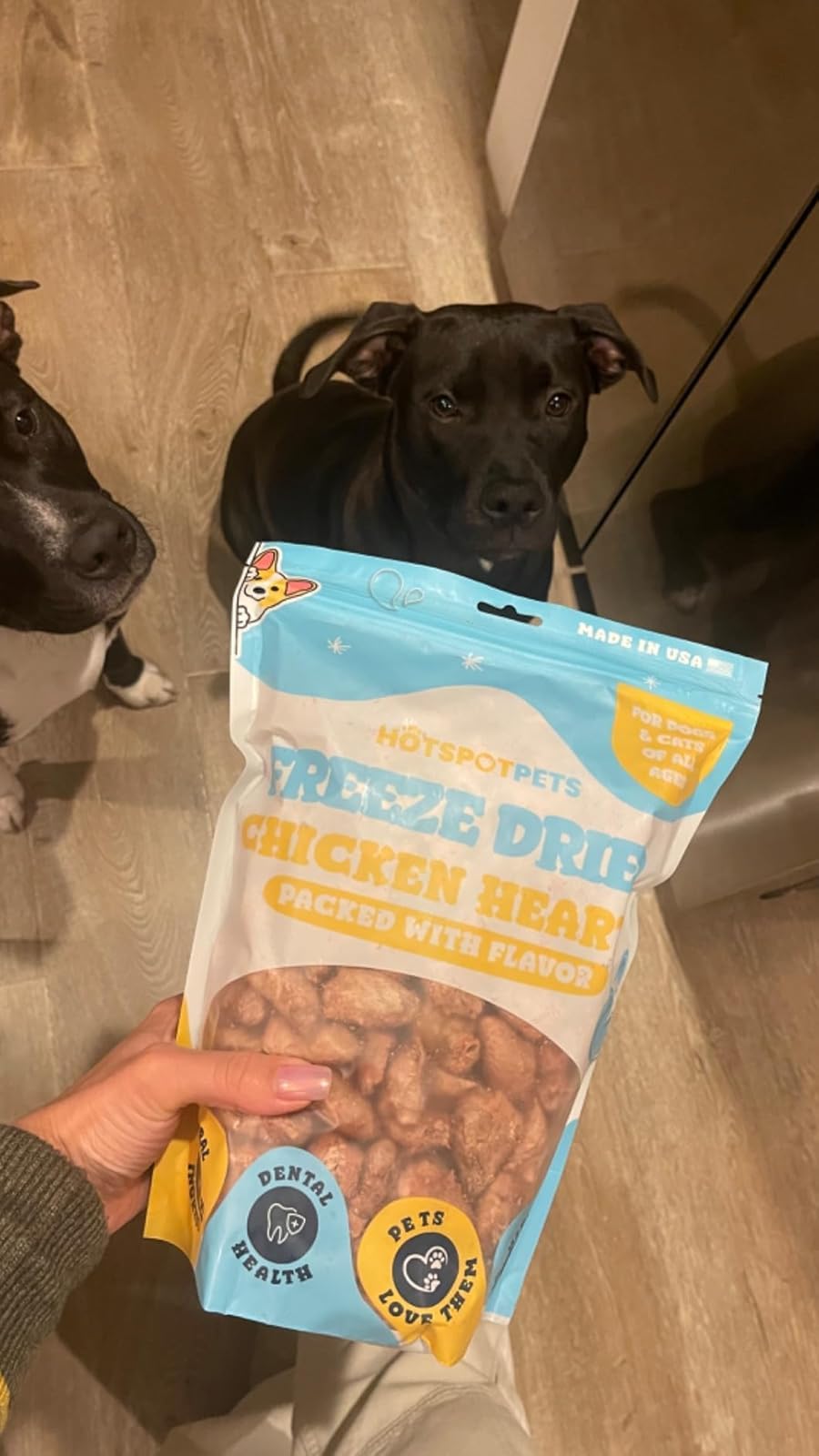 Hotspot Pets 1 lb bag provides 300+ pieces for long-lasting snacking.