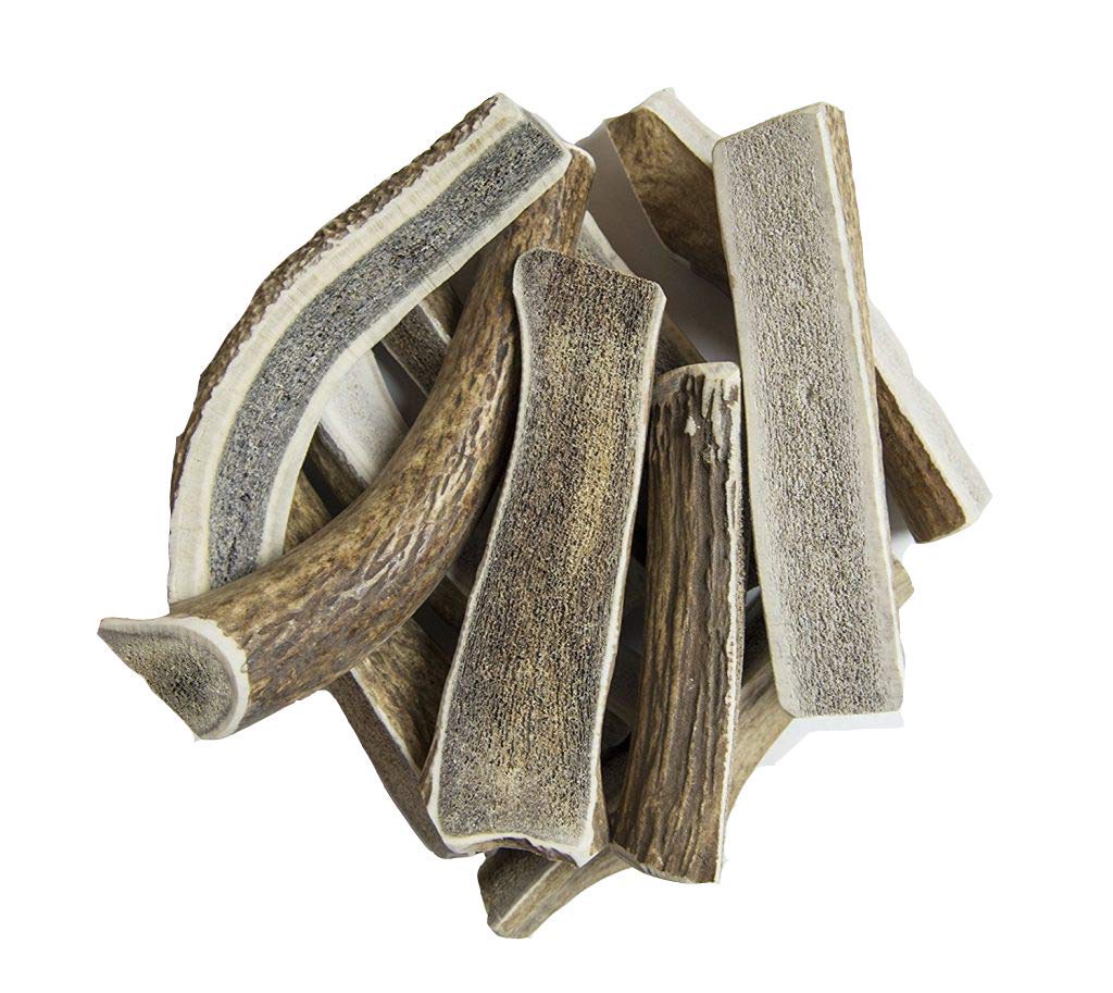 Hotspot Pets premium split elk antlers for large dogs, 7-inch, two-pack, durable chew