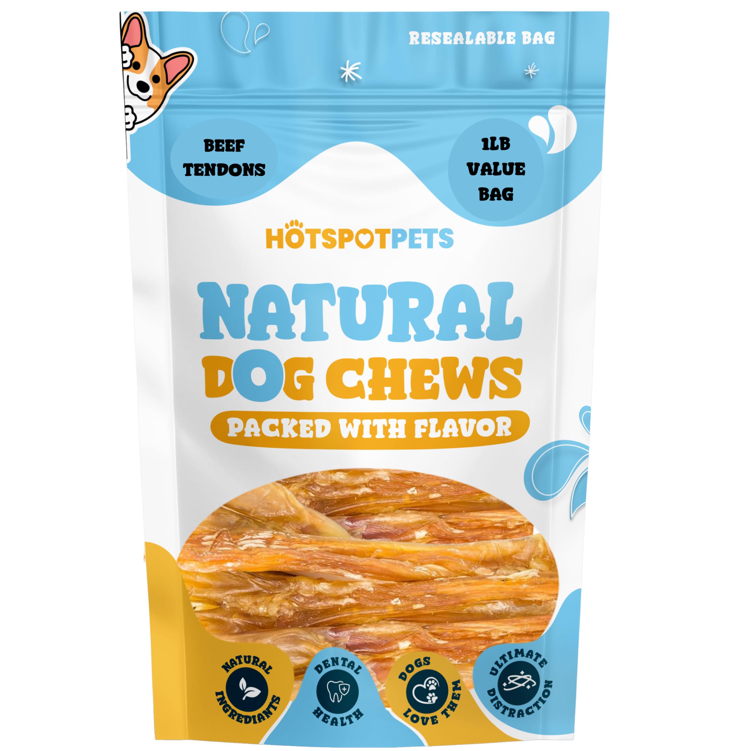 Hotspot Pets seven to eight inch tendon chew supports focused gnawing