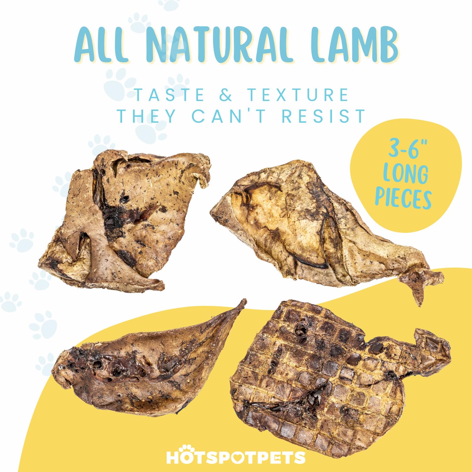 Hotspot Pets single-ingredient lamb lung close-up for simple snacking.