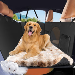 HOTYPXQ backseat dog bed with anti-slip bottom for stable car rides.