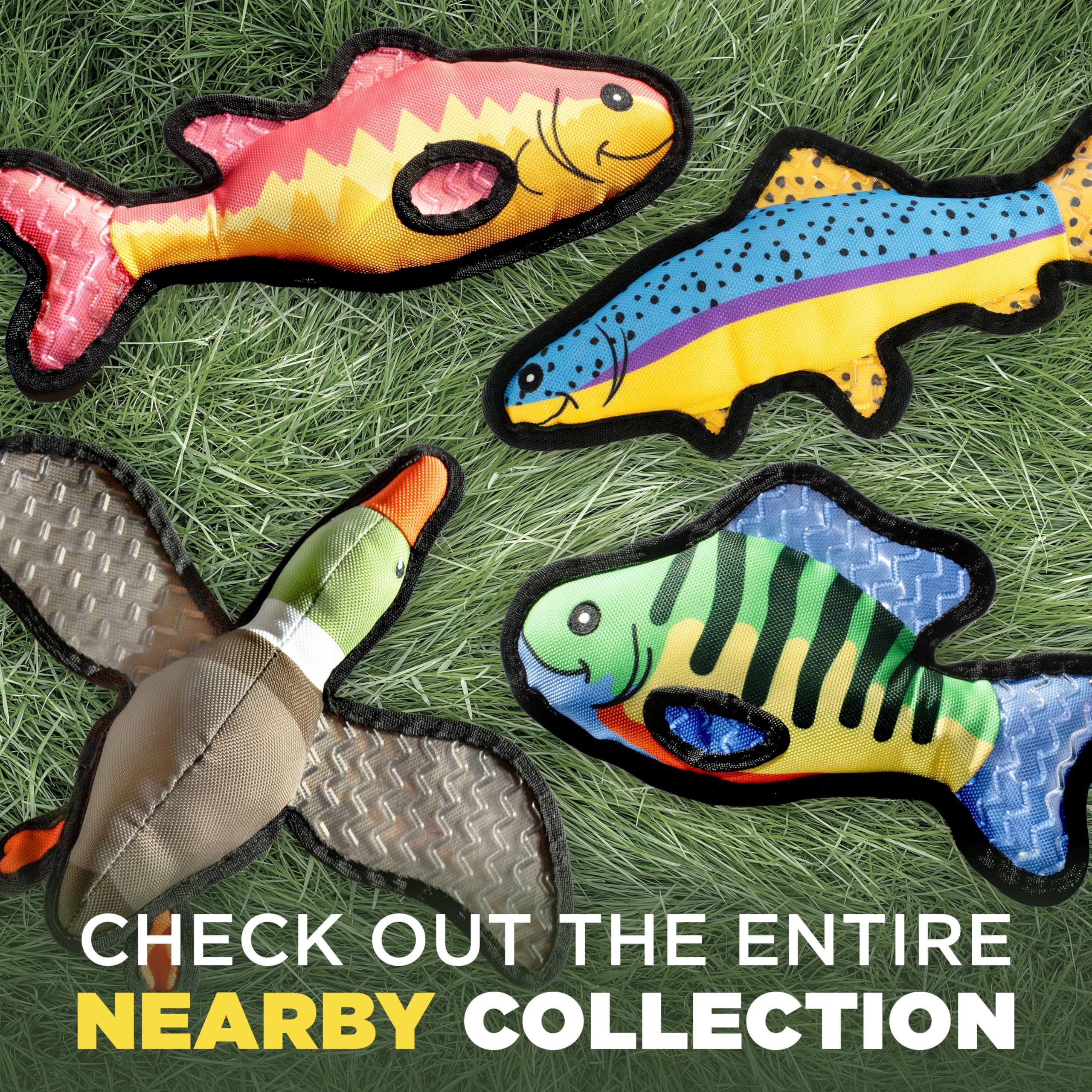 Easy to wipe clean HOUND2O Bluegill fish toy after adventures