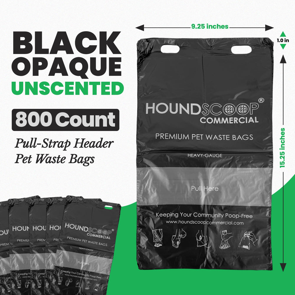 HOUNDSCOOP eight-header packs organize waste bag supplies.