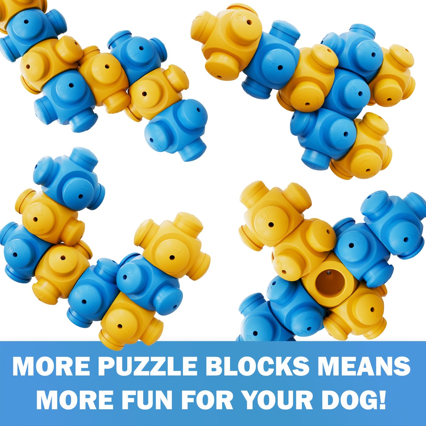 HOUNDGAMES puzzle-toy with adjustable difficulty keeps dogs mentally engaged.
