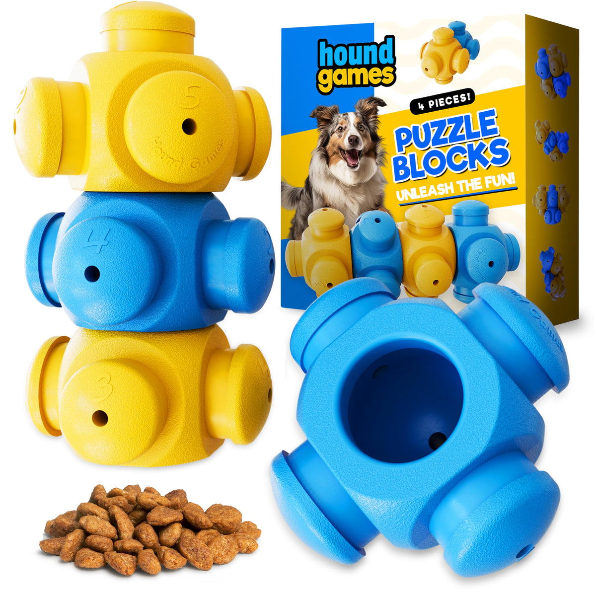 HOUNDGAMES puzzle toy with adjustable difficulty levels for progressive mental challenge.