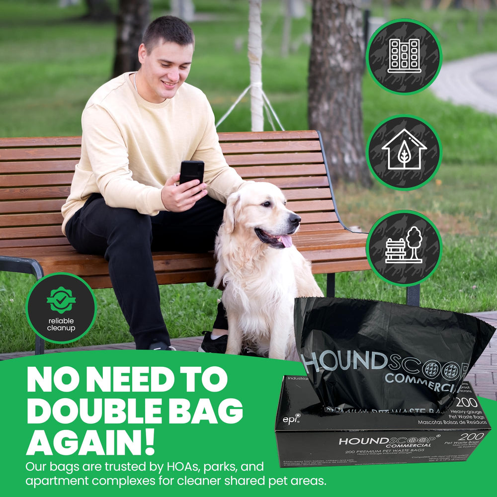 HOUNDSCOOP compatible with standard poop station dispensers for easy refills.