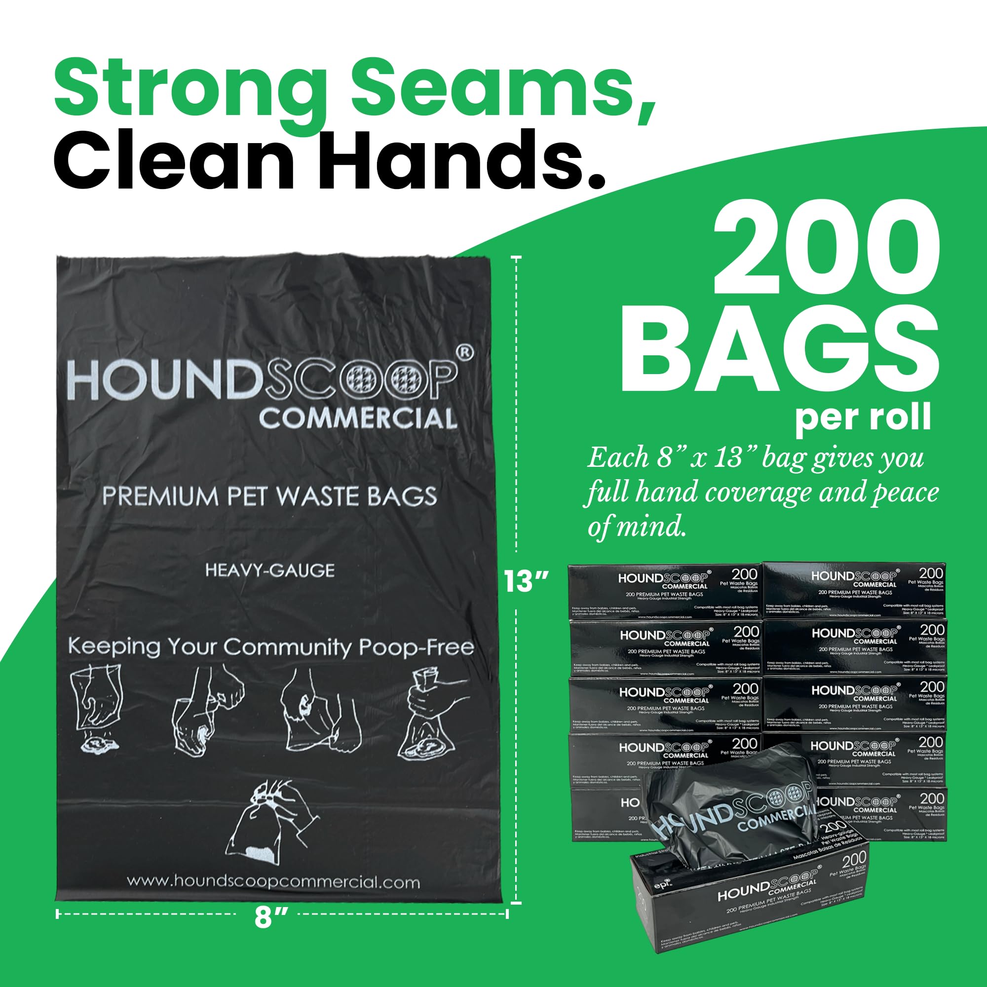HOUNDSCOOP bags support park and HOA cleanup programs.