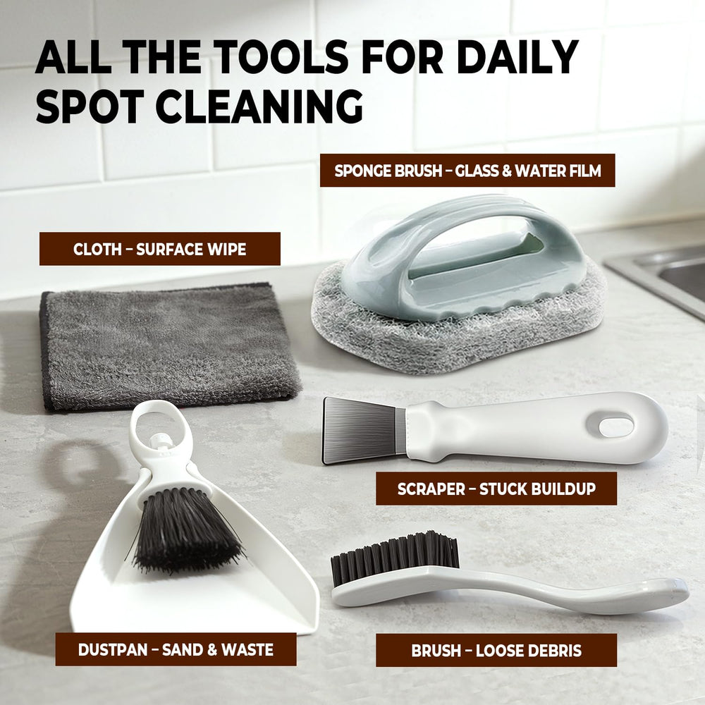 HouseBegan Bearded Dragon kit scraper tackles residue on glass