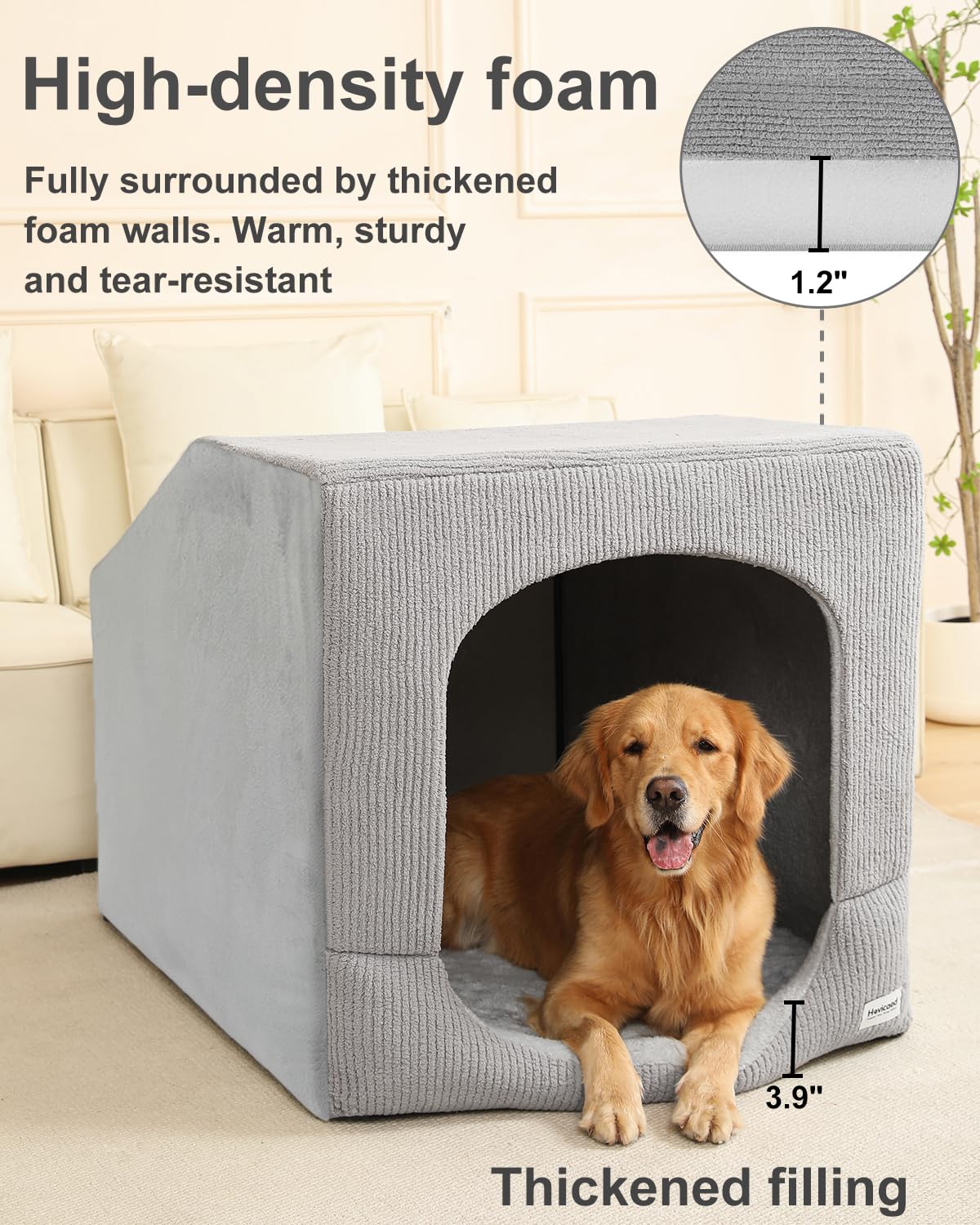Hovicaed high-canopy interior with ample headroom for lounging
