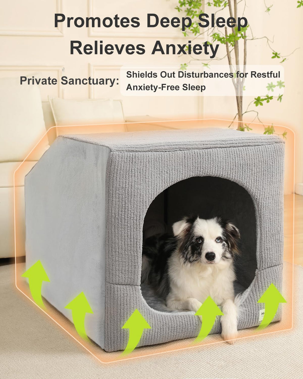 Hovicaed dog house cover is washable for easy cleaning and upkeep.