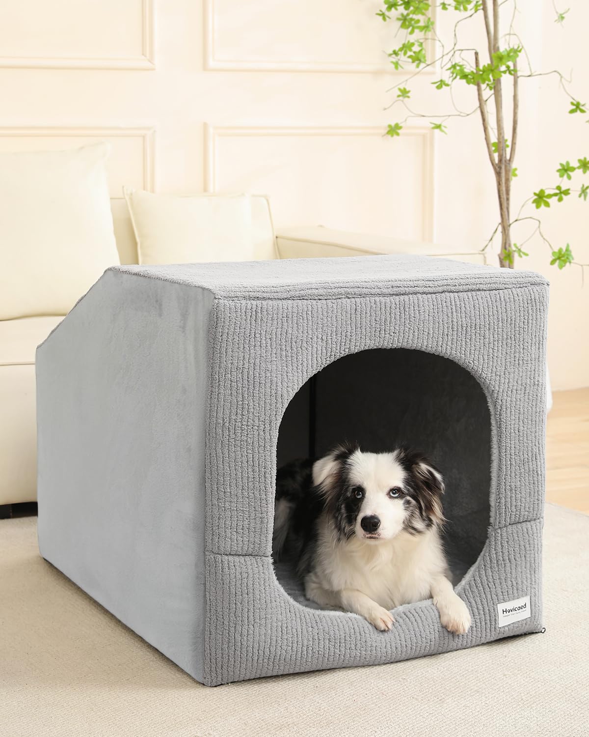 Hovicaed Indoor Dog House XL private den for calm, private naps.