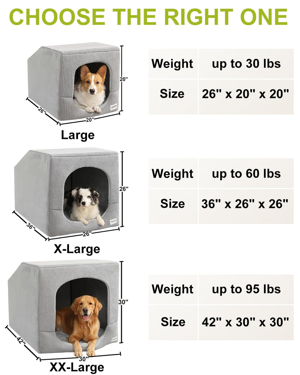 Hovicaed large interior space lets pets stretch comfortably