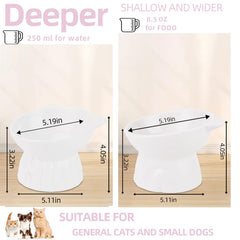 Hovico elevated cat bowls water bowl tilt promotes steady hydration and reduces spills.
