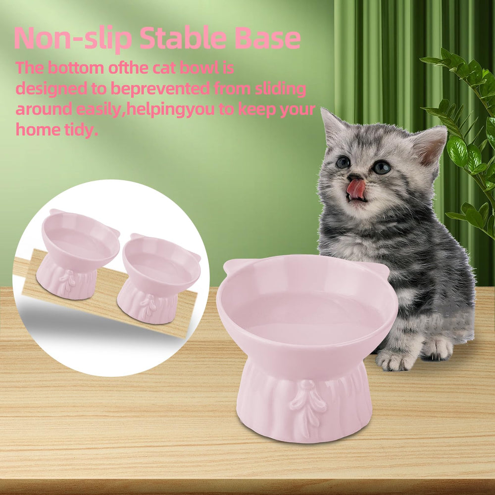 Hovico whisker-friendly wide shallow bowl reduces whisker stress during meals.
