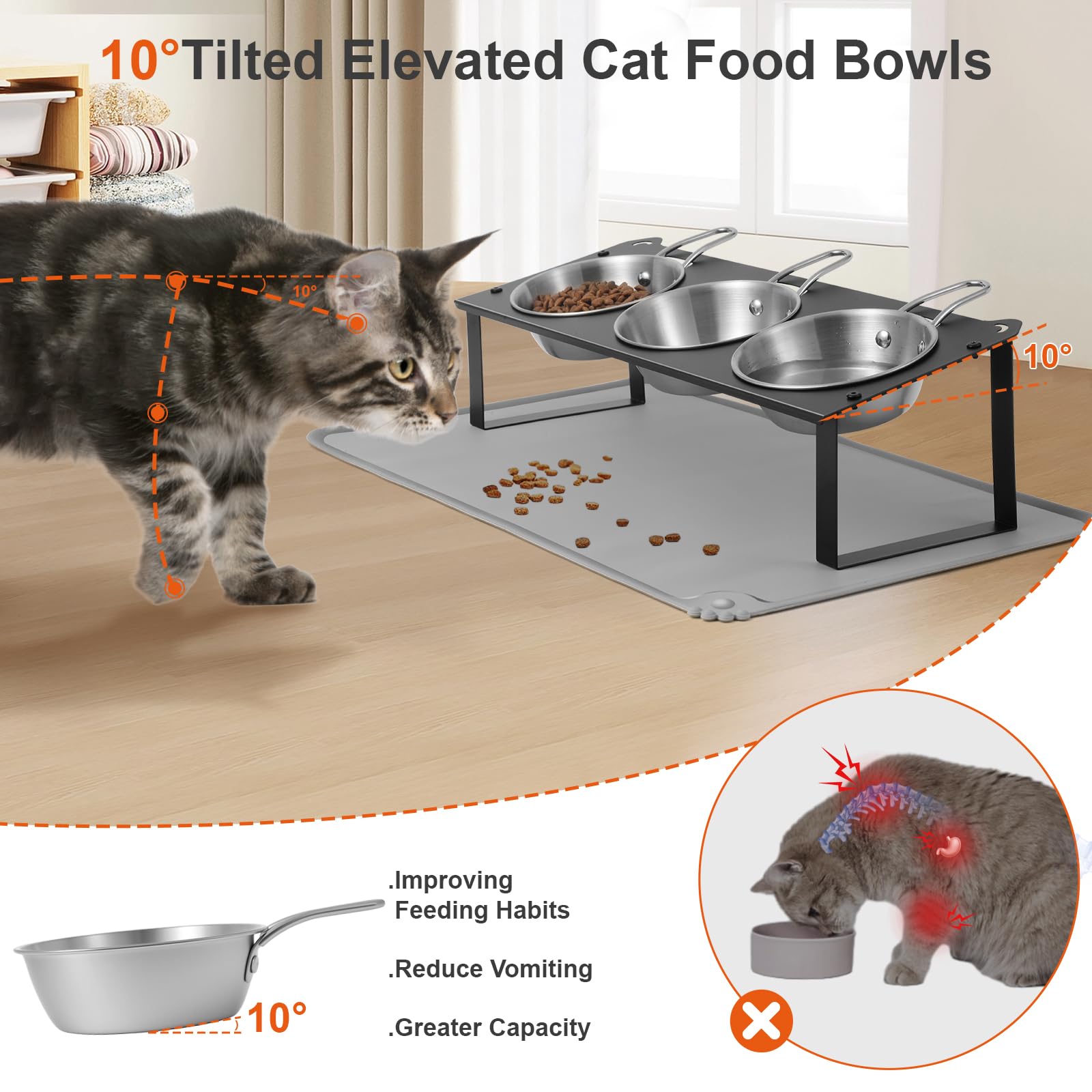 HOVNKUT triple stainless steel bowls with handles ease of serving.