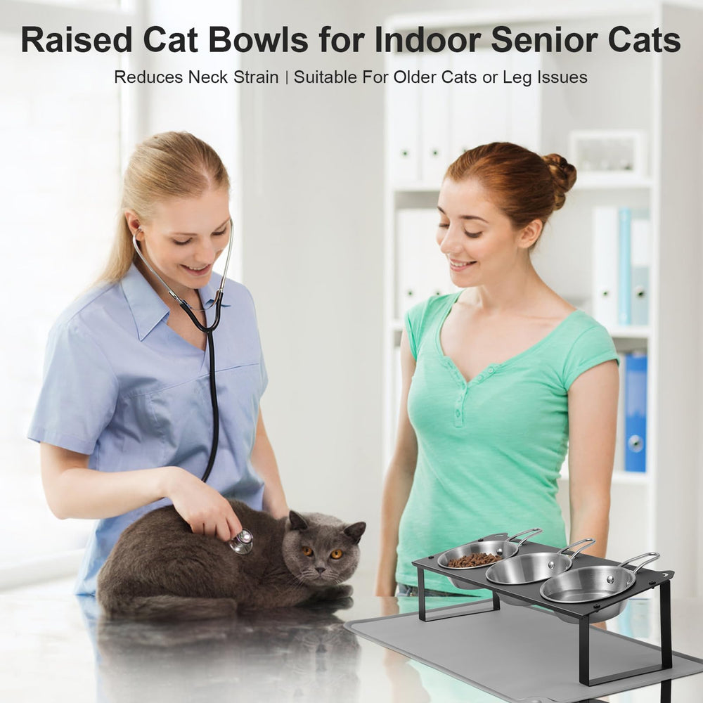 HOVNKUT raised bowls design may reduce vomiting during feeding.