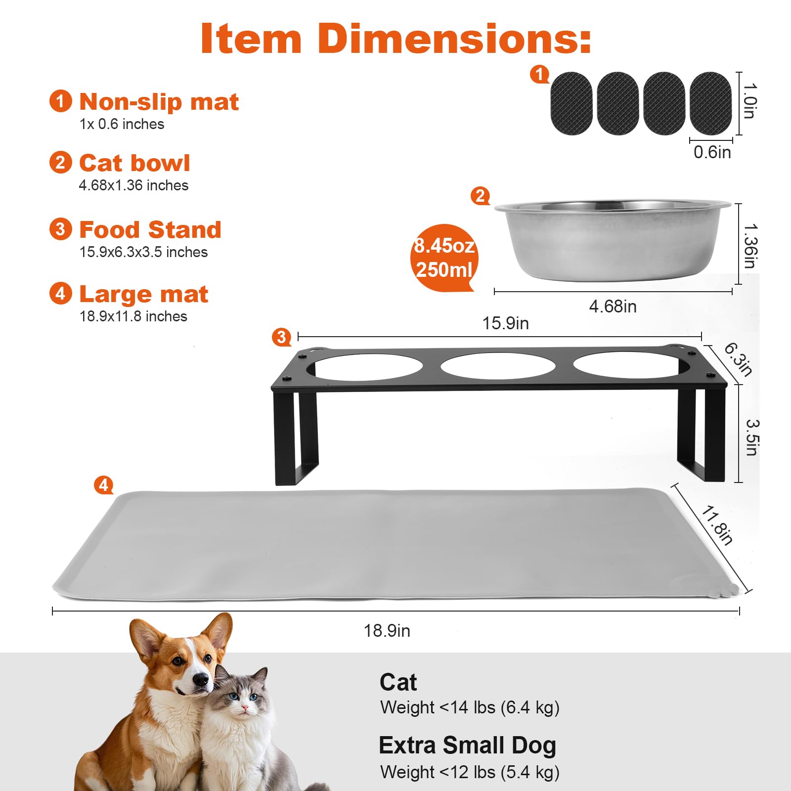 HOVNKUT all-in-one feeding set for indoor cats and small dogs