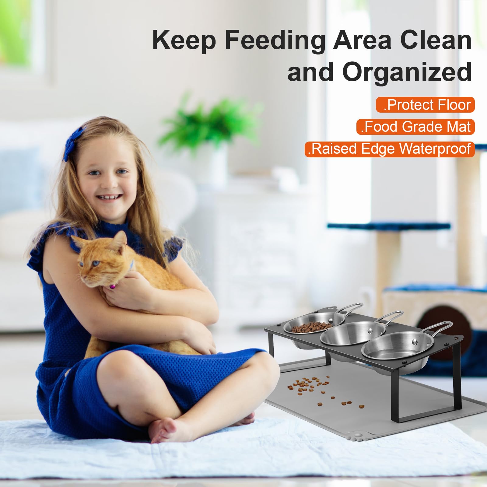HOVNKUT pet-safe metal and silicone materials ensure hygienic meals.