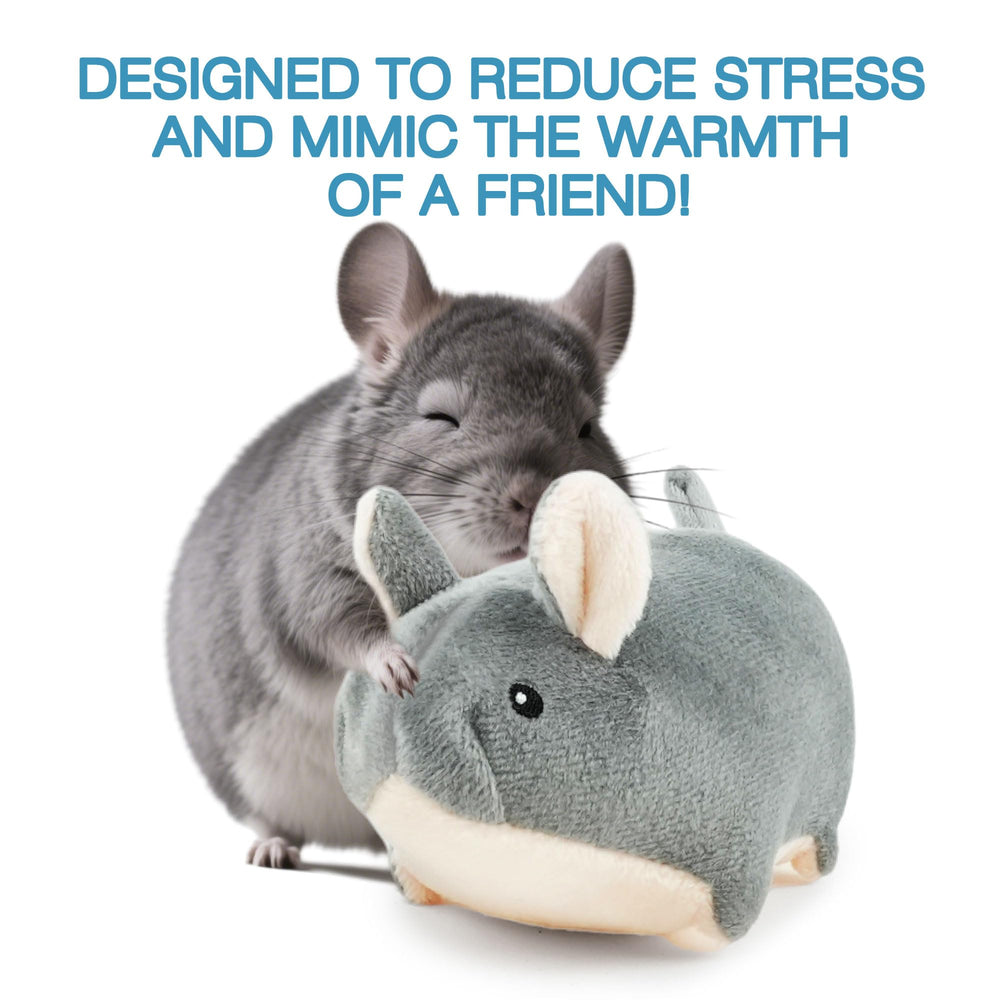 Howaukf chinchilla companion toy in cage illustrating secure friend during quiet moments.