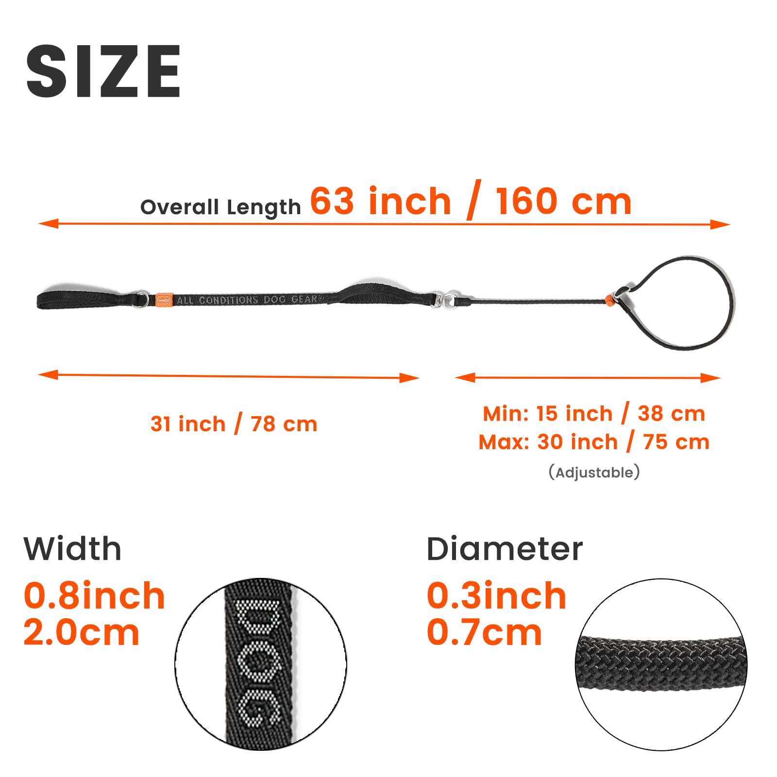HOWGO slip lead has reflective stitching for safer night walks.