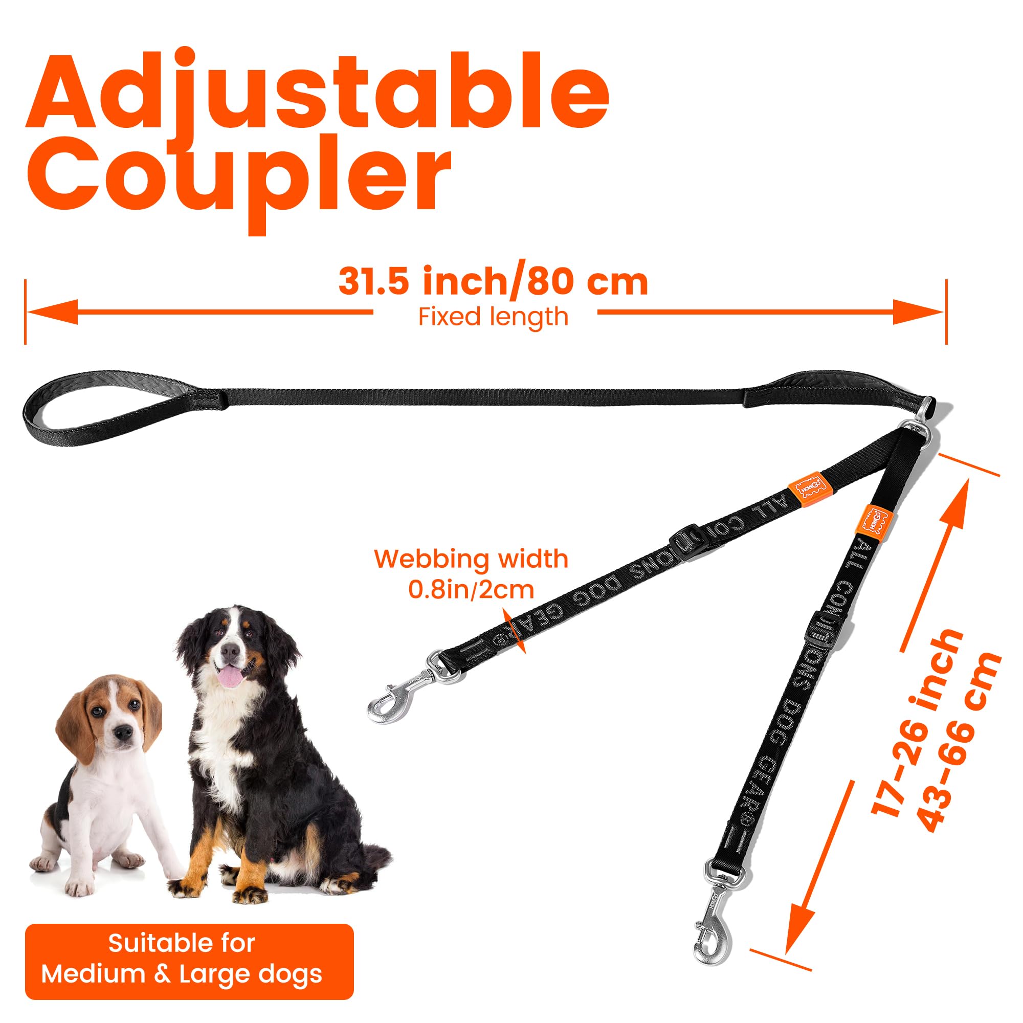 HOWGO tangle-free walk design reduces twists during side-by-side strolls.