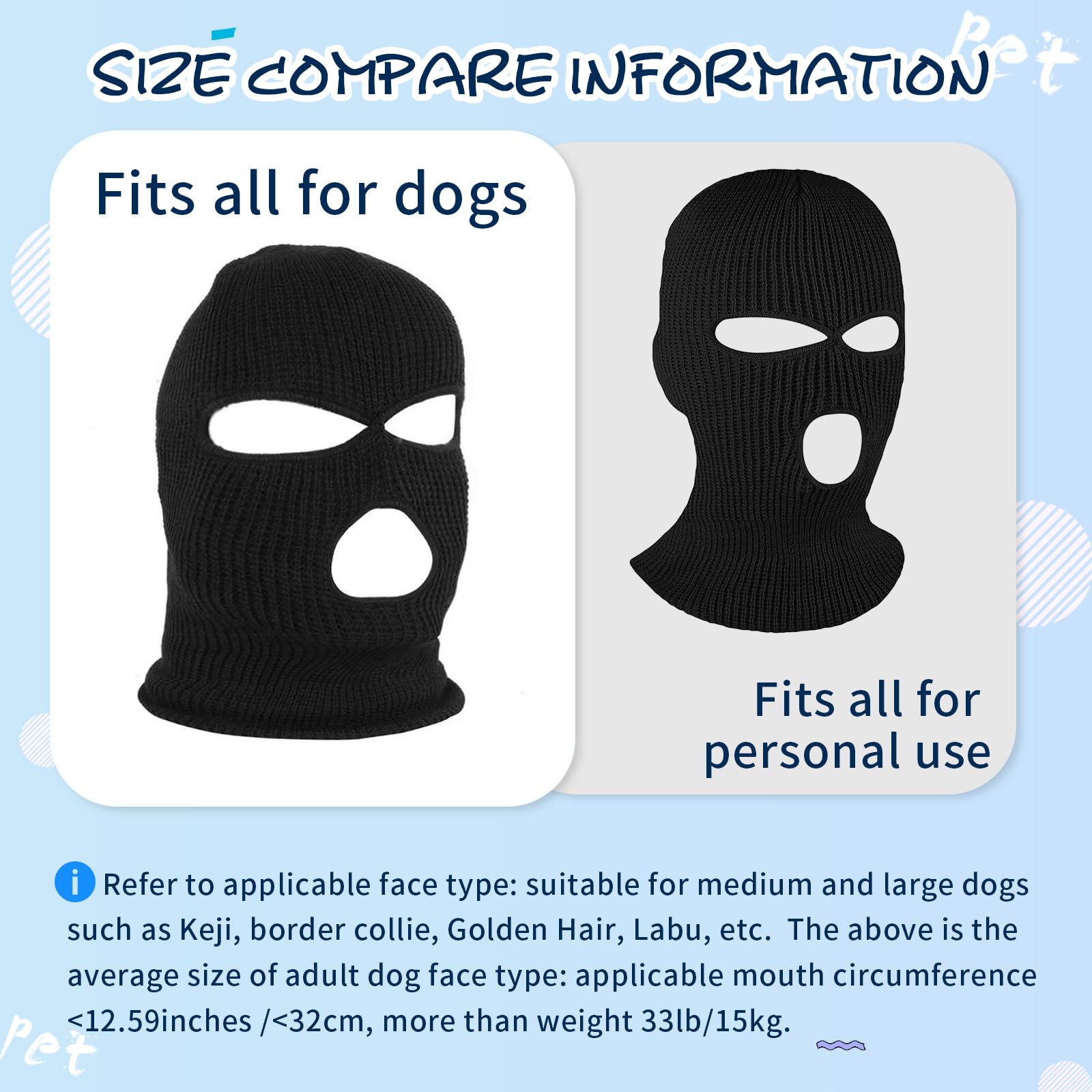 HOWWFALY knitted dog ear muffs provide cozy warmth outdoors.
