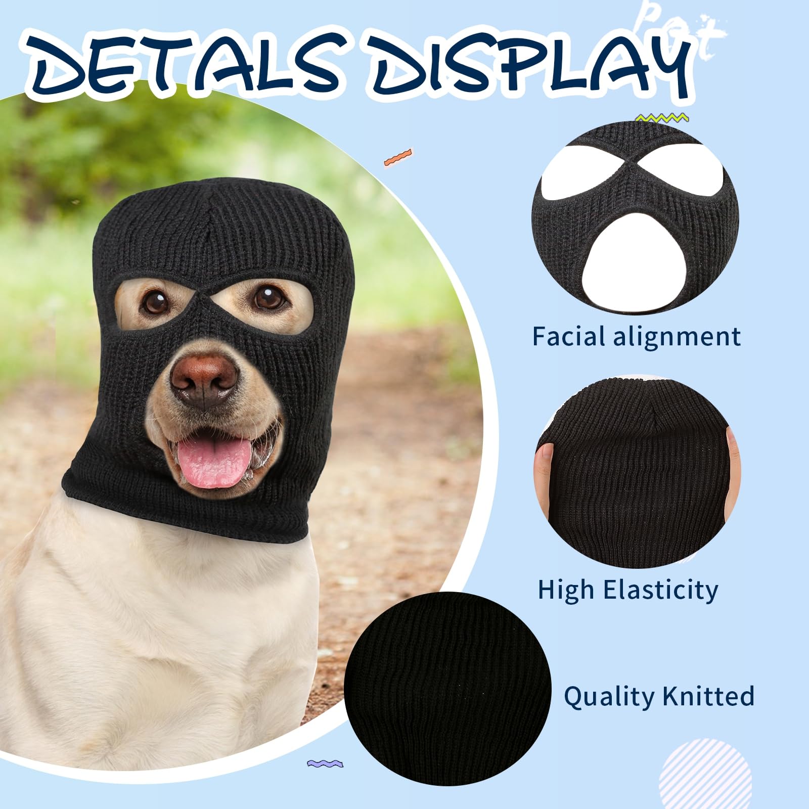 HOWWFALY protective dog ear headgear helps calm in busy settings.