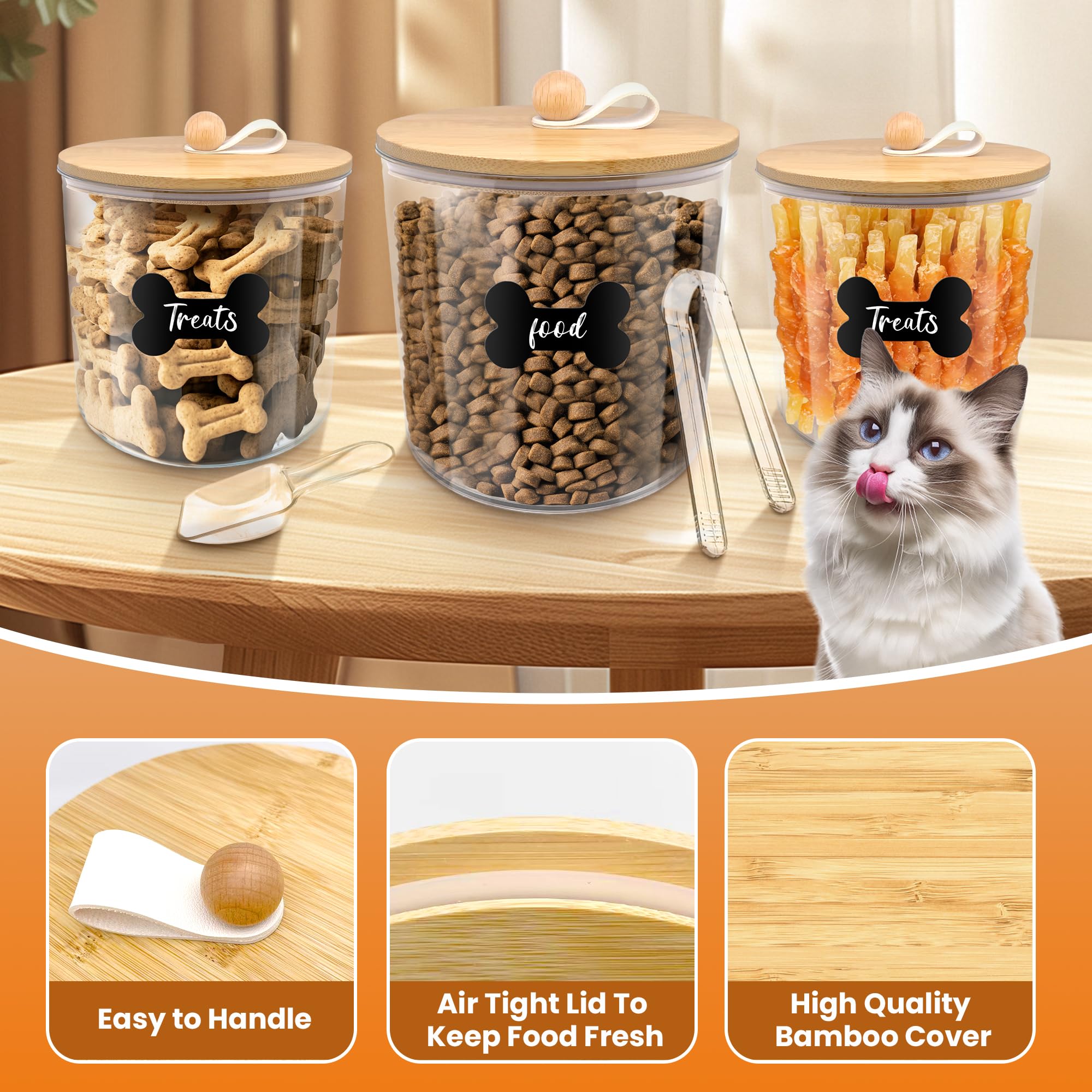 HOYTAMDAR clear jars simplify inventory and quick refills.