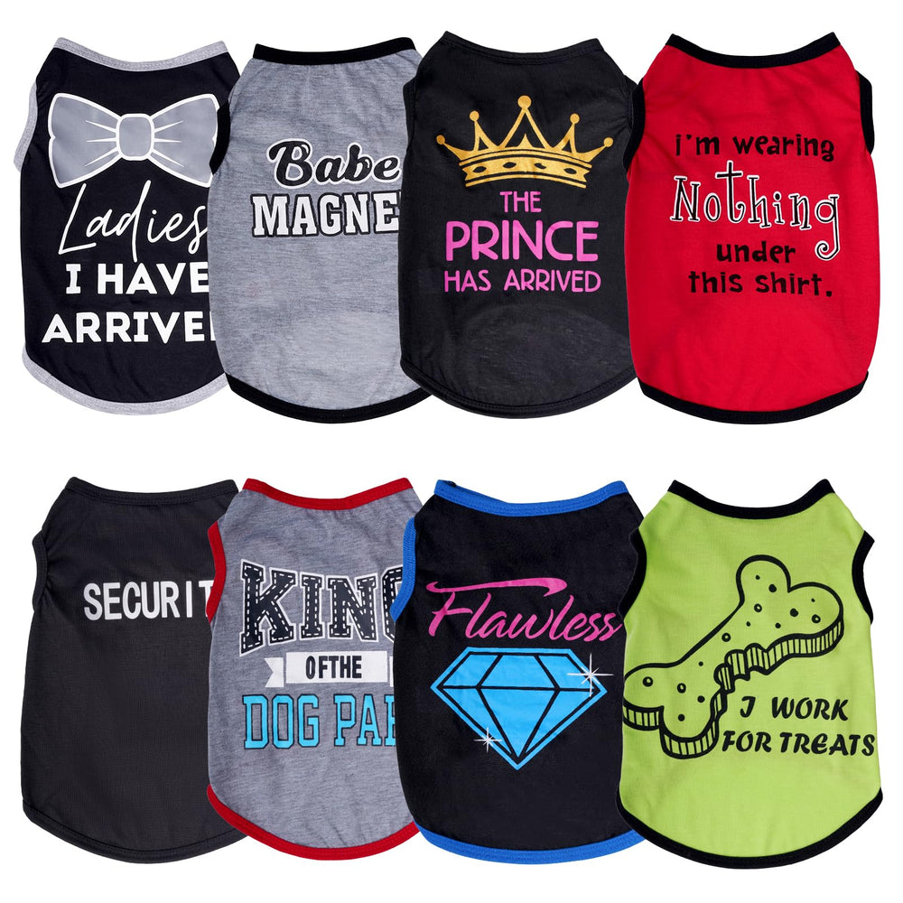 hoyuwak 8-piece pet shirts set shown for summer comfort and variety