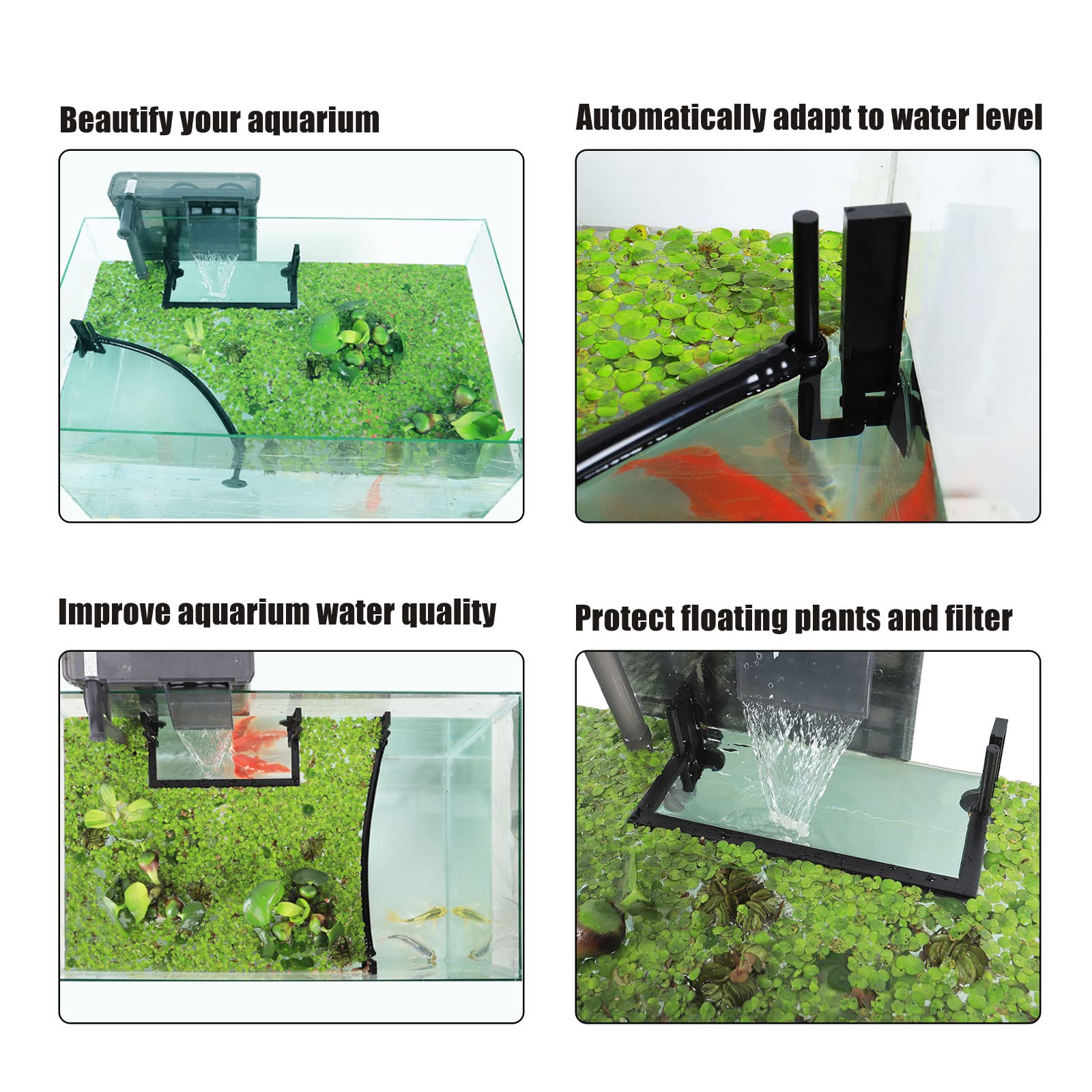 HOZOE patent-pending floating plant corral for framed and frameless tanks