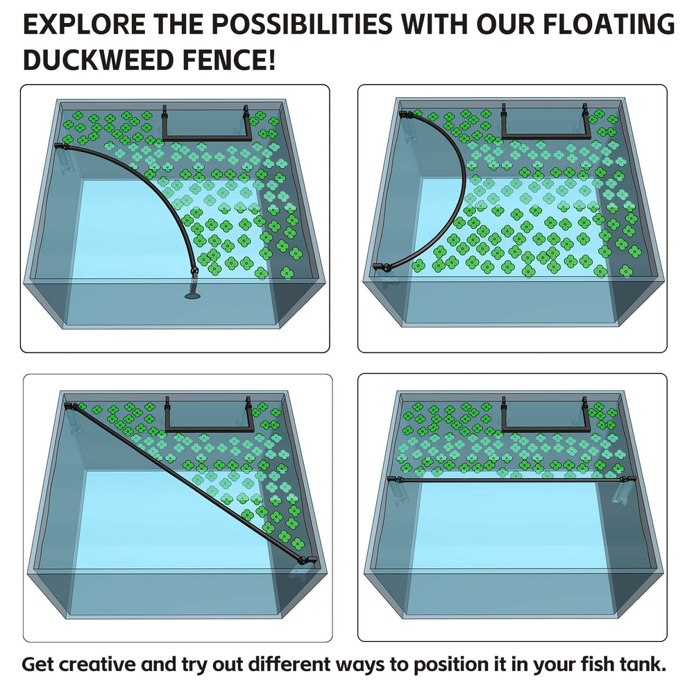 HOZOE Aquarium Corral protects duckweed from currents and fish activity