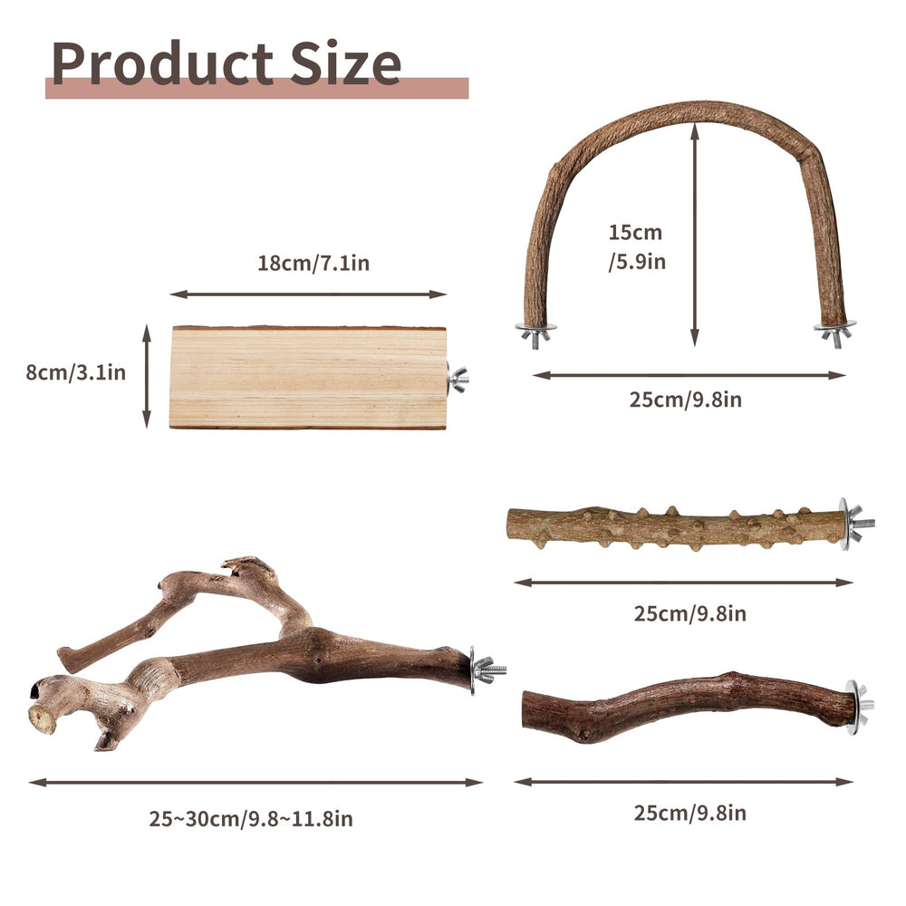 HPAWHOMEPART ash wood perch natural resting surface for birds