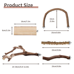 HPAWHOMEPART ash wood perch natural resting surface for birds