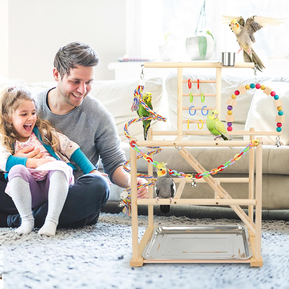 HPAWHOMEPART Bird Playground portable desk setup for home or office