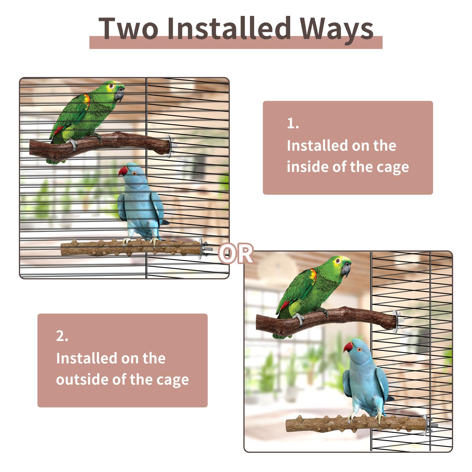 HPAWHOMEPART U-shaped perch with secure grip for varied positions