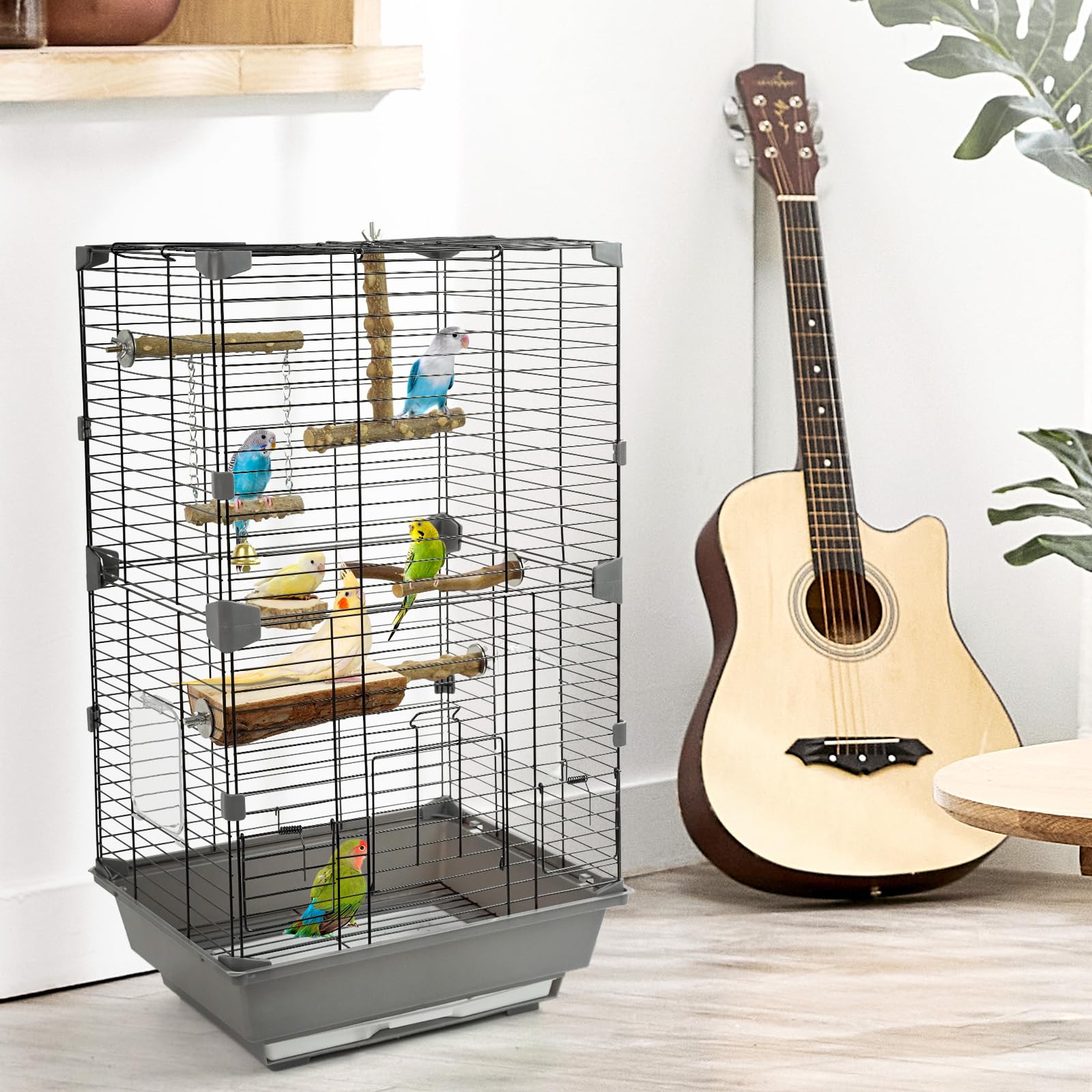 HPAWHOMEPART wooden perch assembly simplifies cage setup and secure fit.