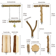 HPAWHOMEPART wooden perch platform supports varied grip for active birds.