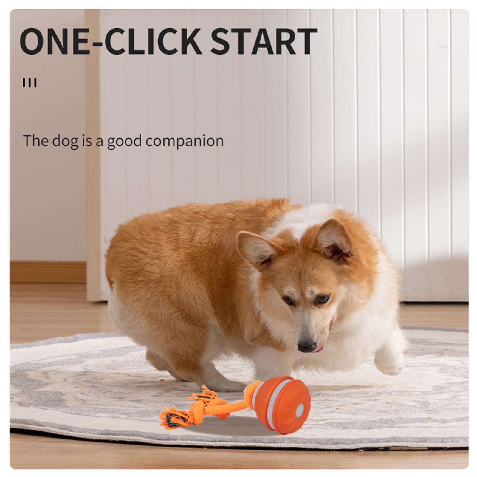 HPCDXBP USB-C rechargeable dog ball offers quick recharging for extended sessions.