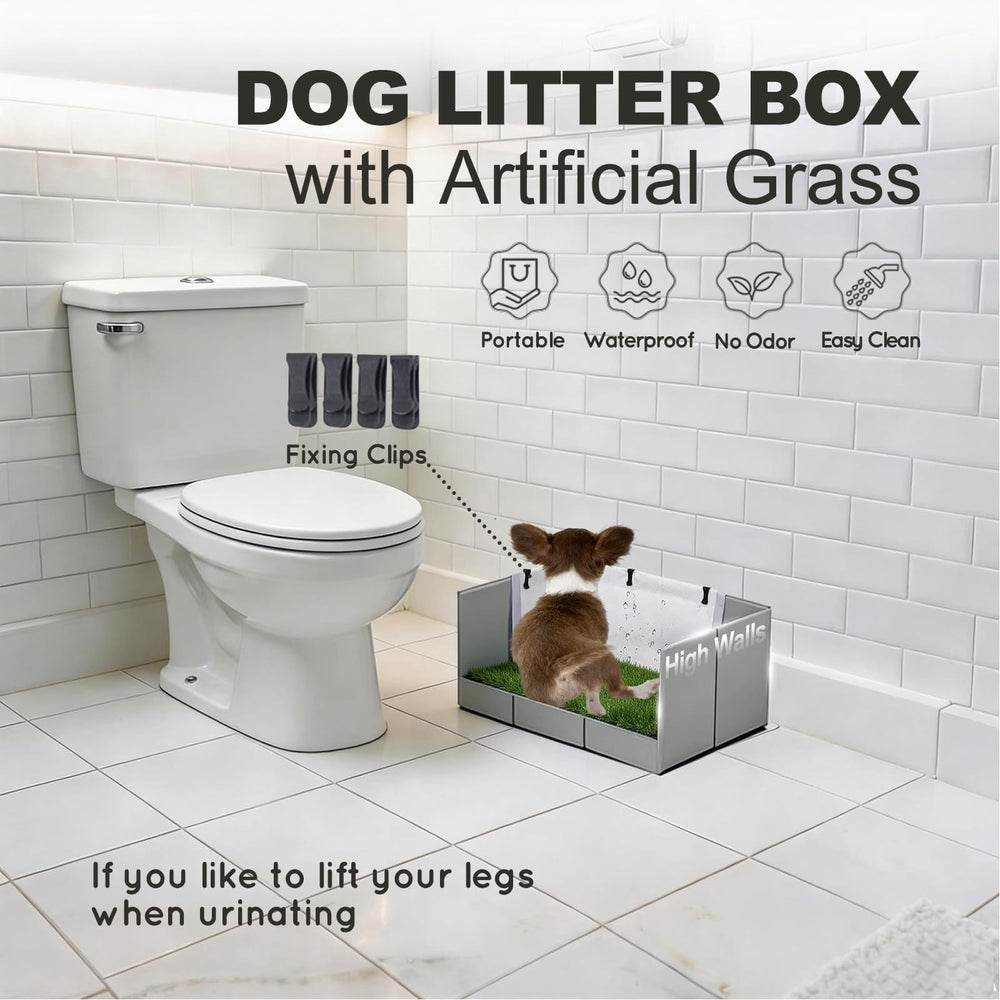 HQ4US 4LEGS potty with high walls providing containment and odor control.