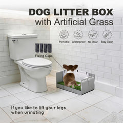 HQ4US 4LEGS potty with high walls providing containment and odor control.