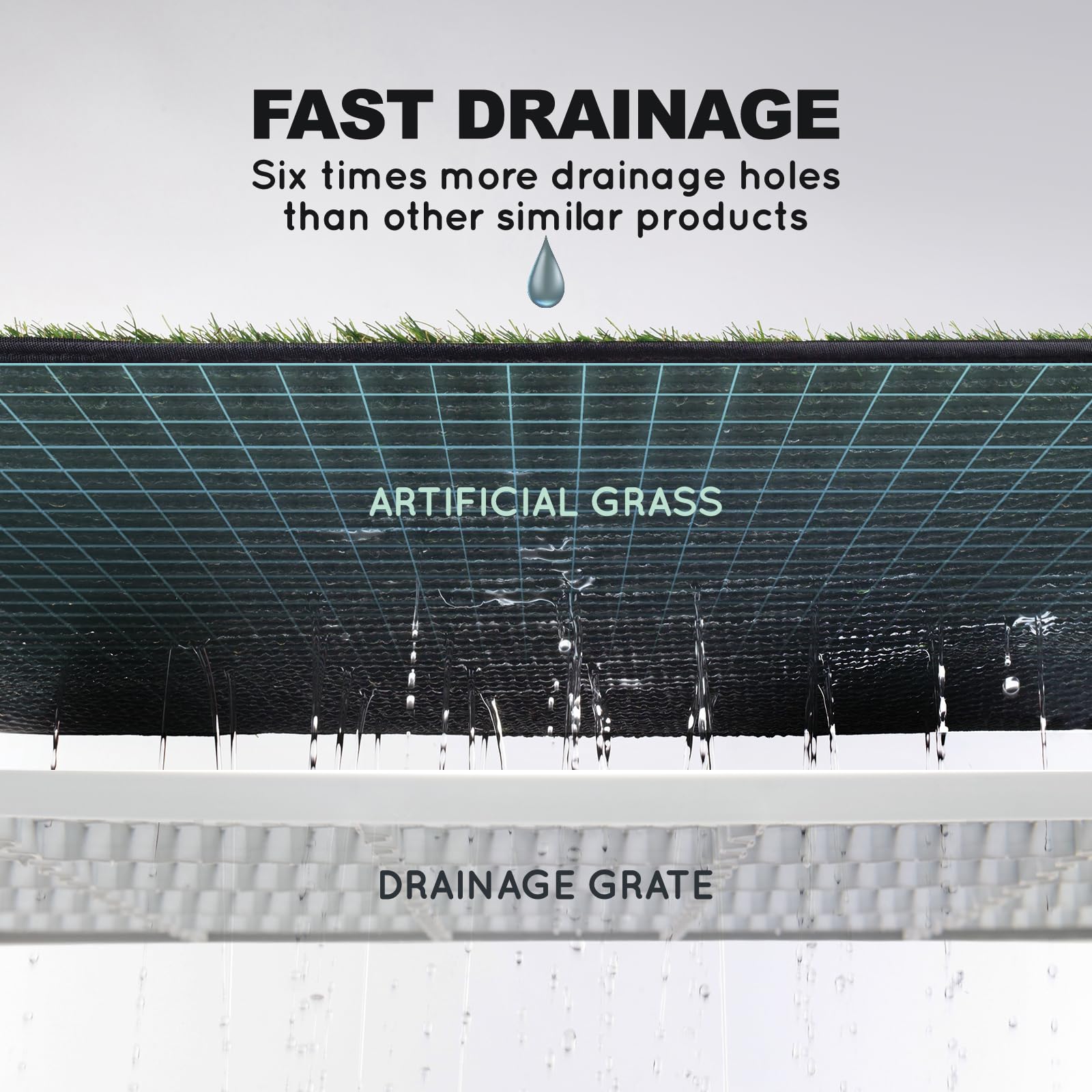 HQ4US 4LEGS grass mats soaking and cleaning for freshness