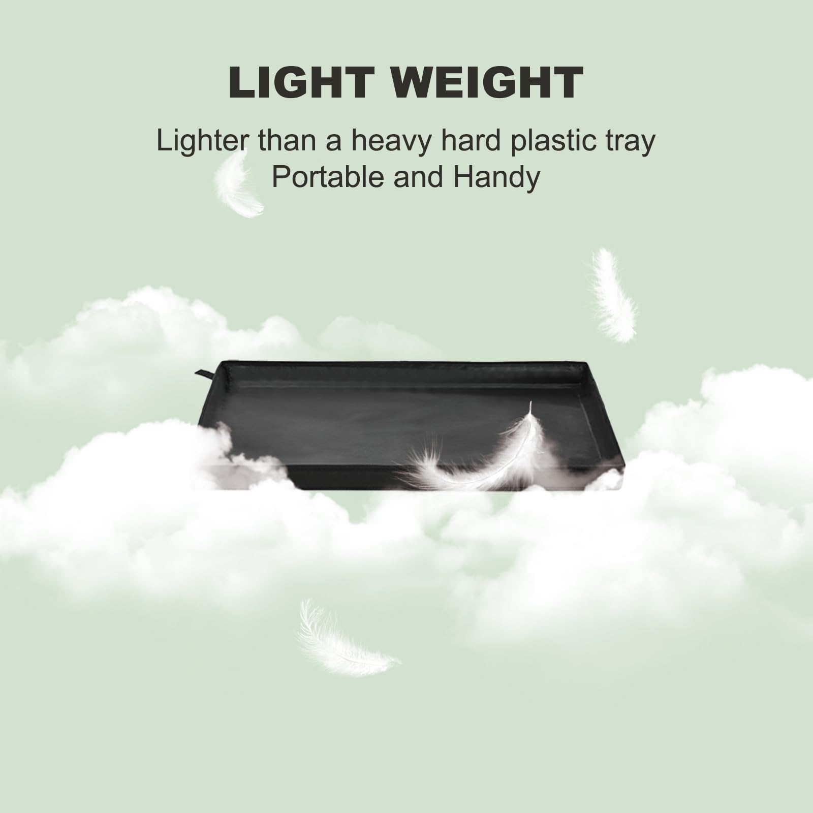 HQ4US 4LEGS elevated 2-inch edges prevent leaks.