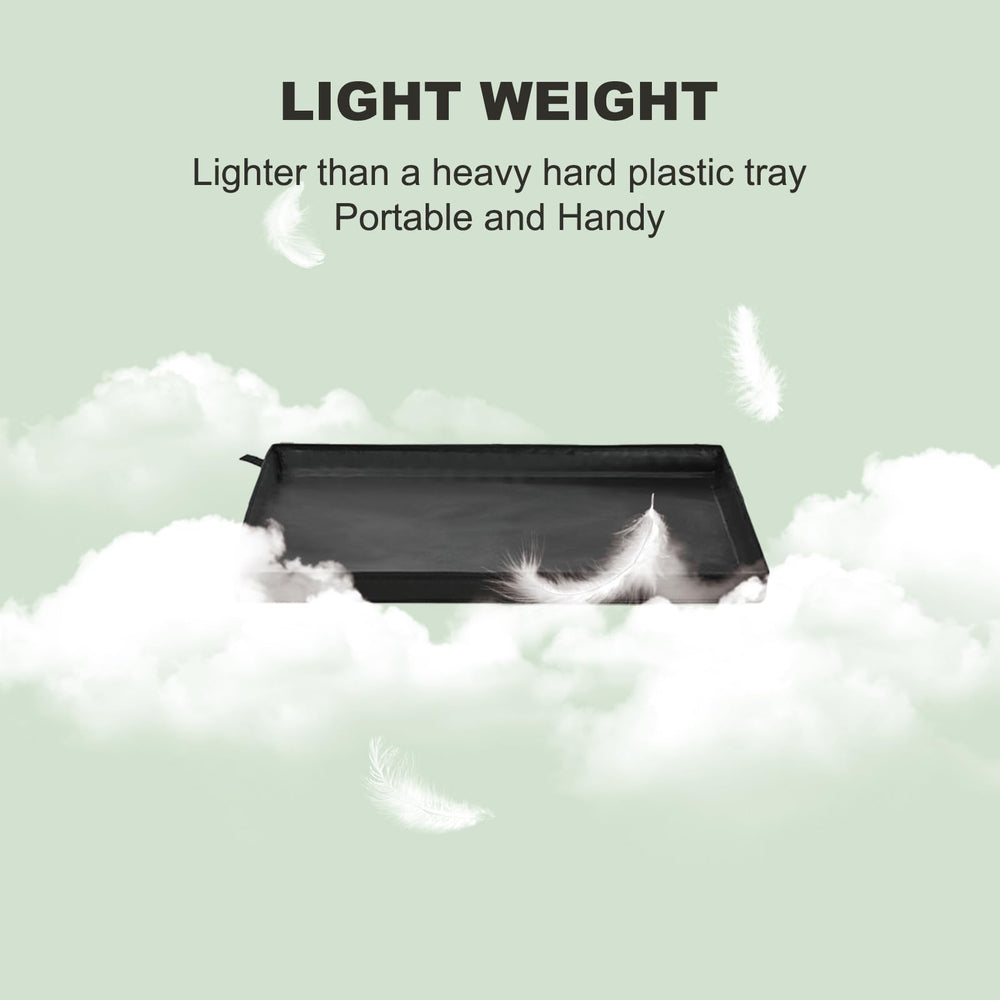 HQ4US 4LEGS elevated 2-inch edges prevent leaks.